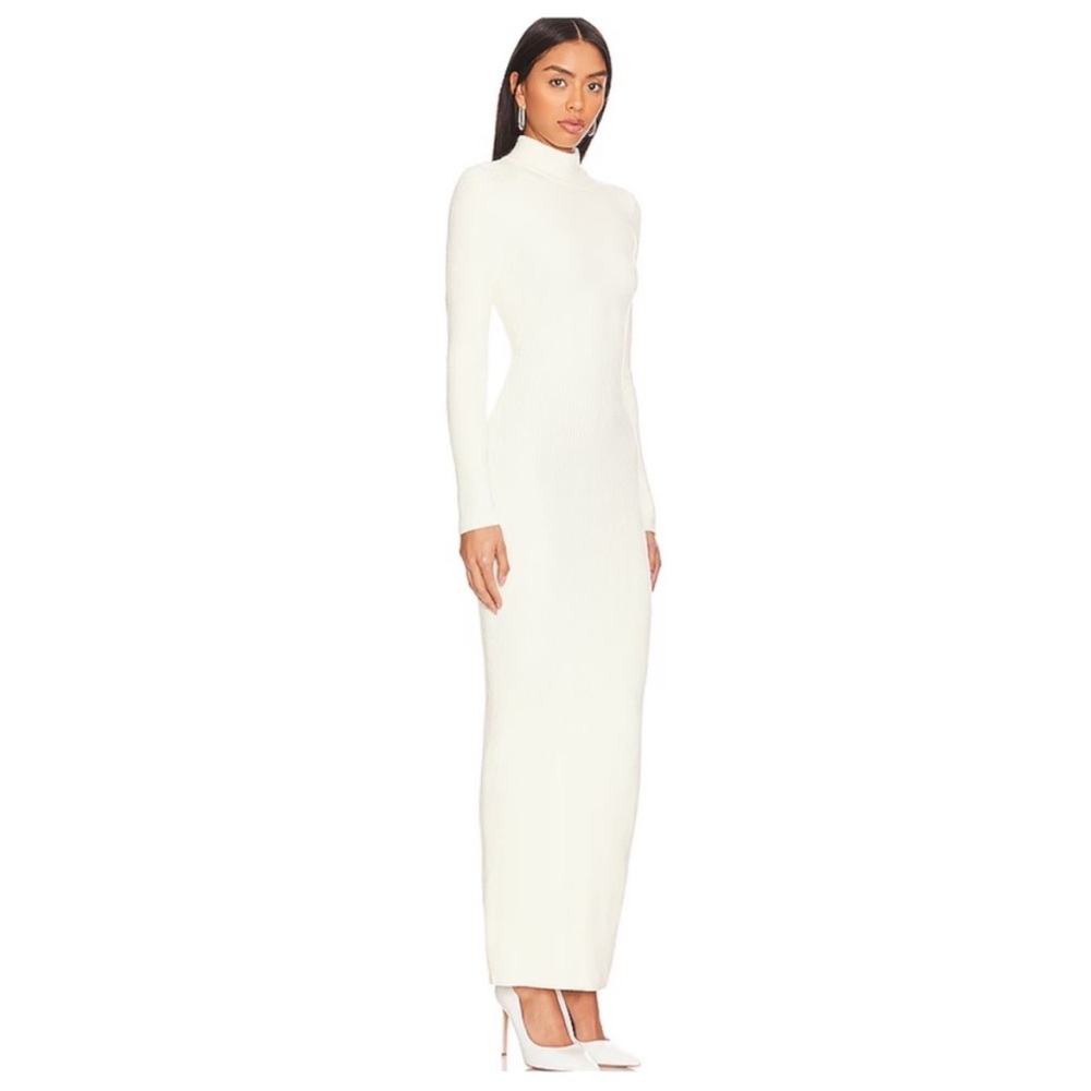 Ronny Kobo Collection White Long Sleeve Dress